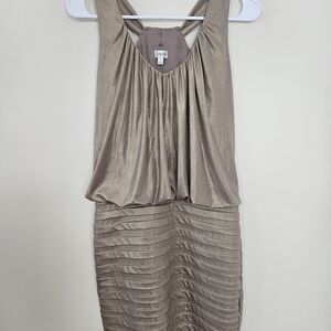 Cache Gold Mini Dress